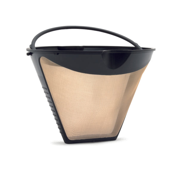 Goldtone cone shaped permanent coffee filter – Jascor Housewares
